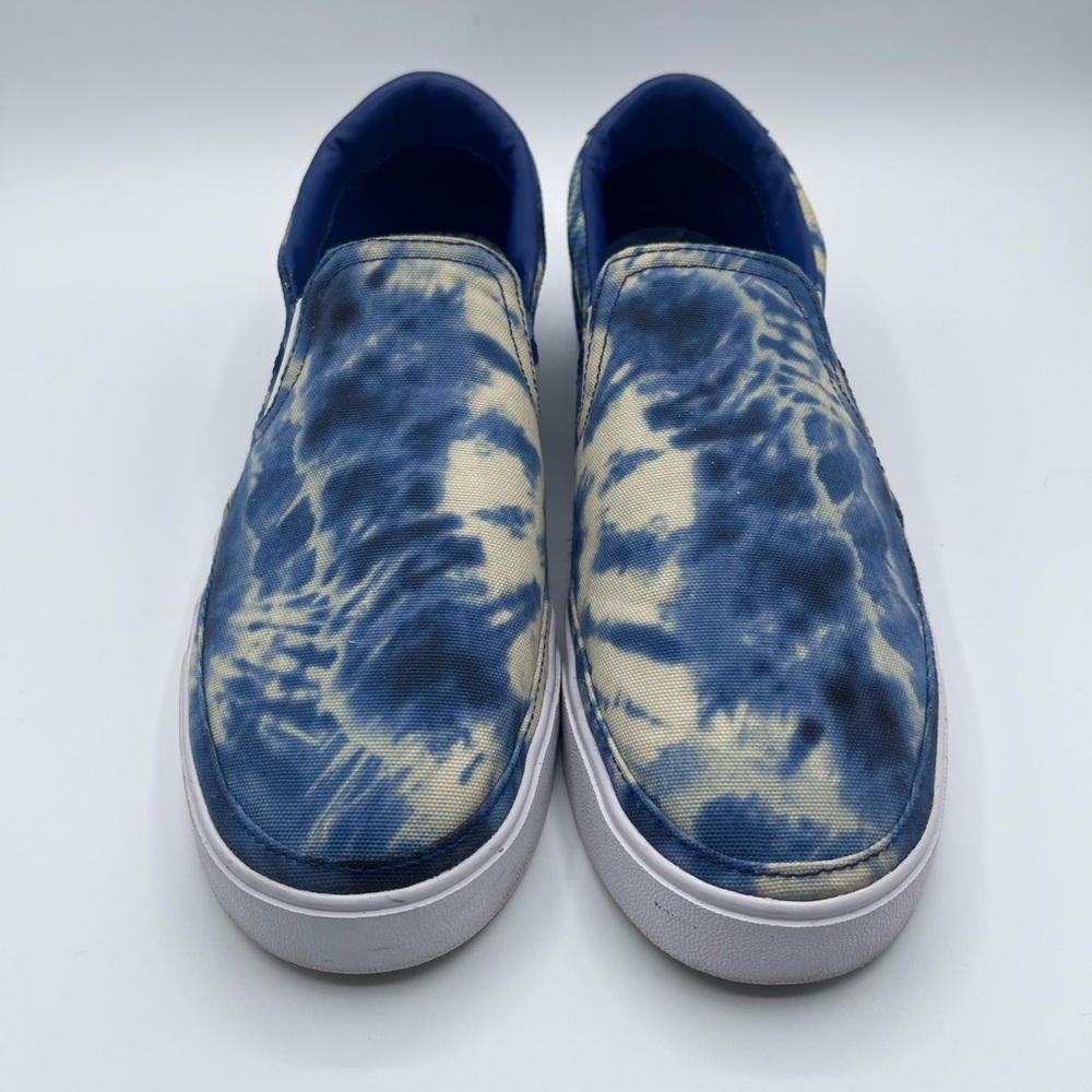Men Nike Court Legacy Print Slip On Shoes Sneakers Blue White Tie Dye DH1439 901 - Picture 5 of 8